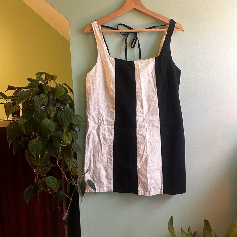 Black and White Striped Dress